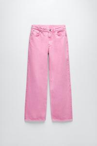 LOW-RISE LOOSE JEANS - Neon fuchsia | ZARA United Kingdom