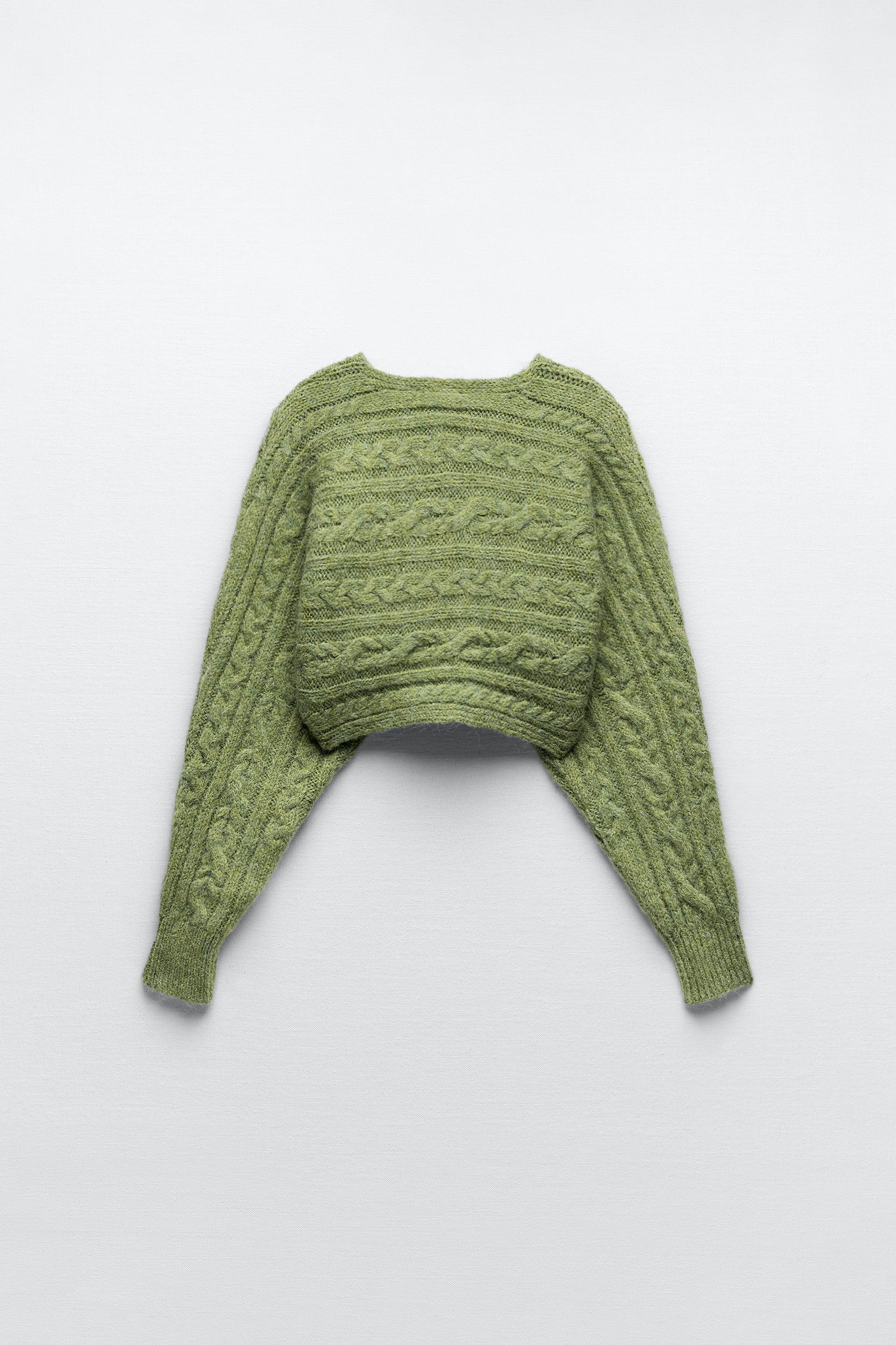 Zara CABLE KNIT SLEEVE SCARF 