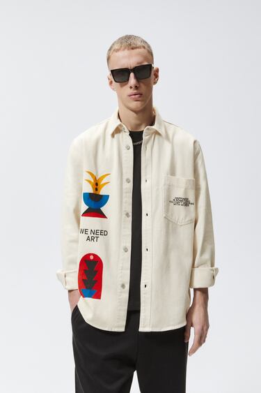 Image 0 of MARCO OGGIAN GRAPHIC OVERSHIRT from Zara