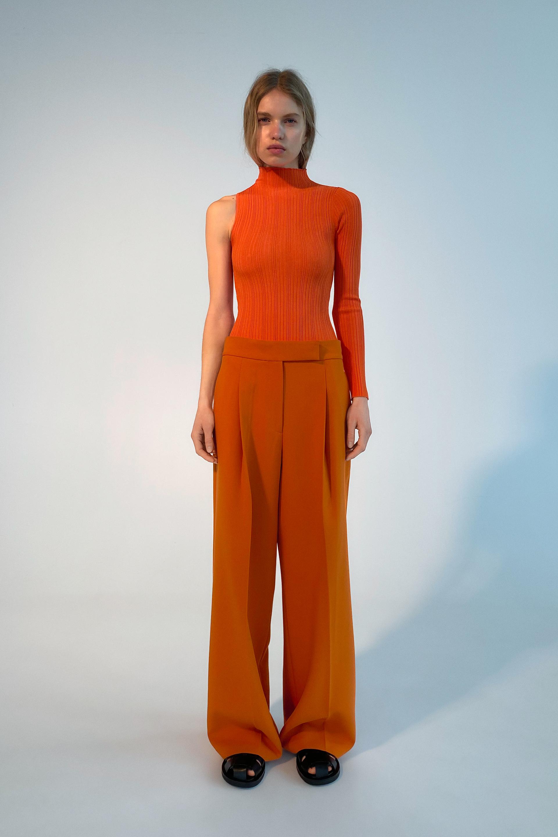 THE GABRIELLE TROUSERS - Orange | ZARA 