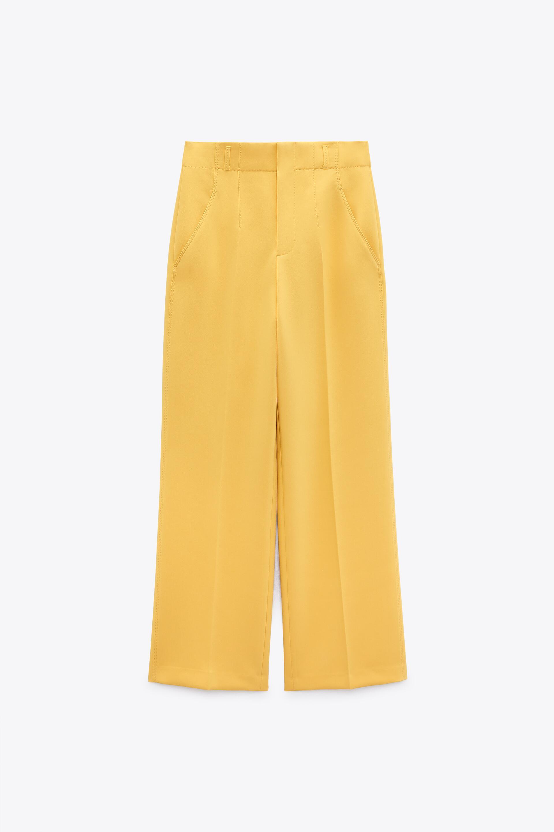 HIGH-WAISTED STRAIGHT CUT TROUSERS 