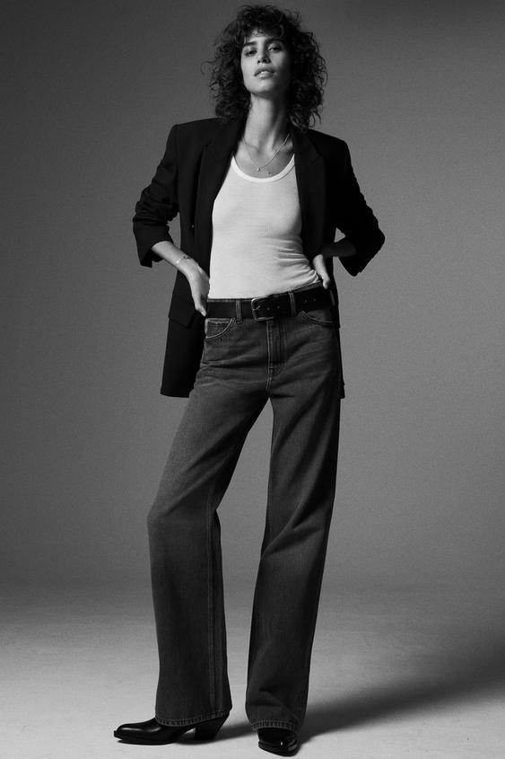 ZW THE '90S WIDE LEG JEANS - Gray marl 