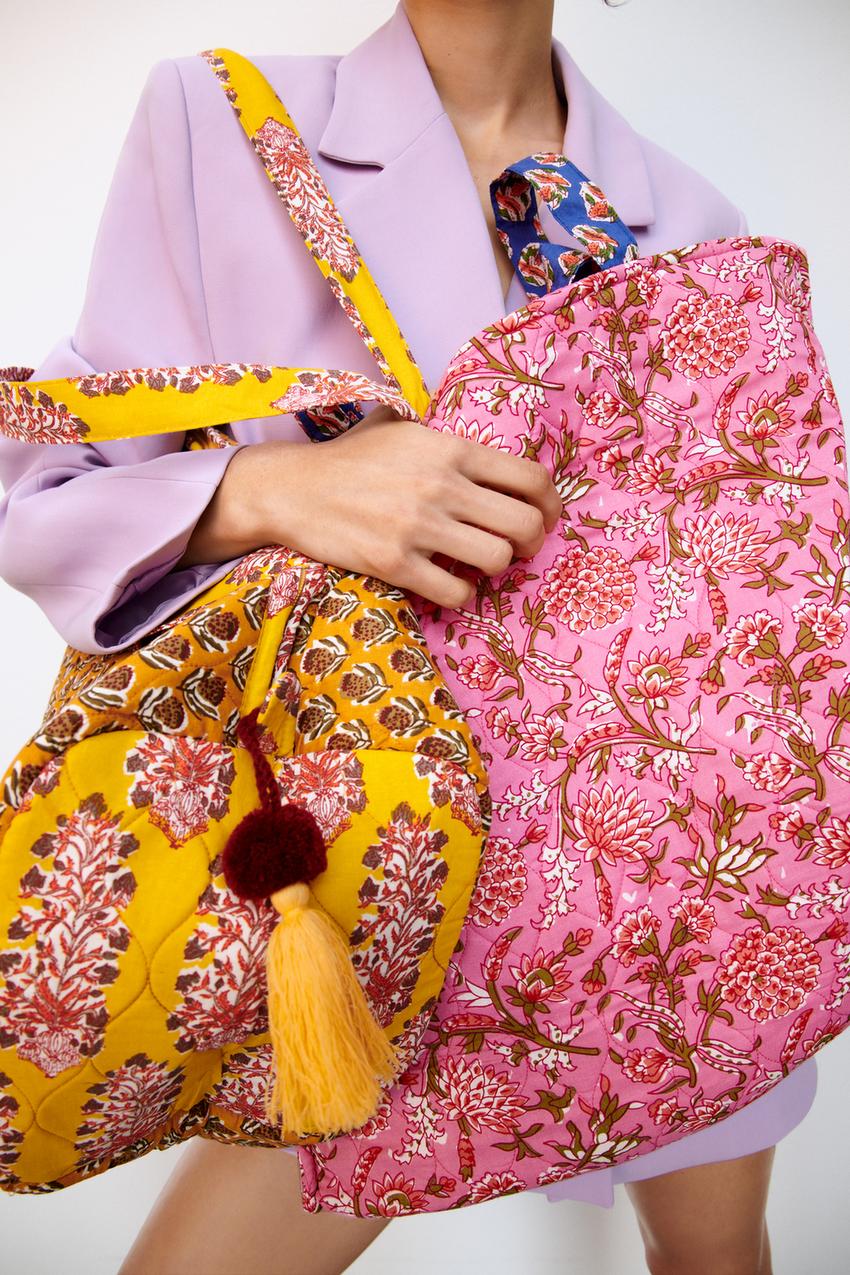 Zara printed quilted bag Clearance