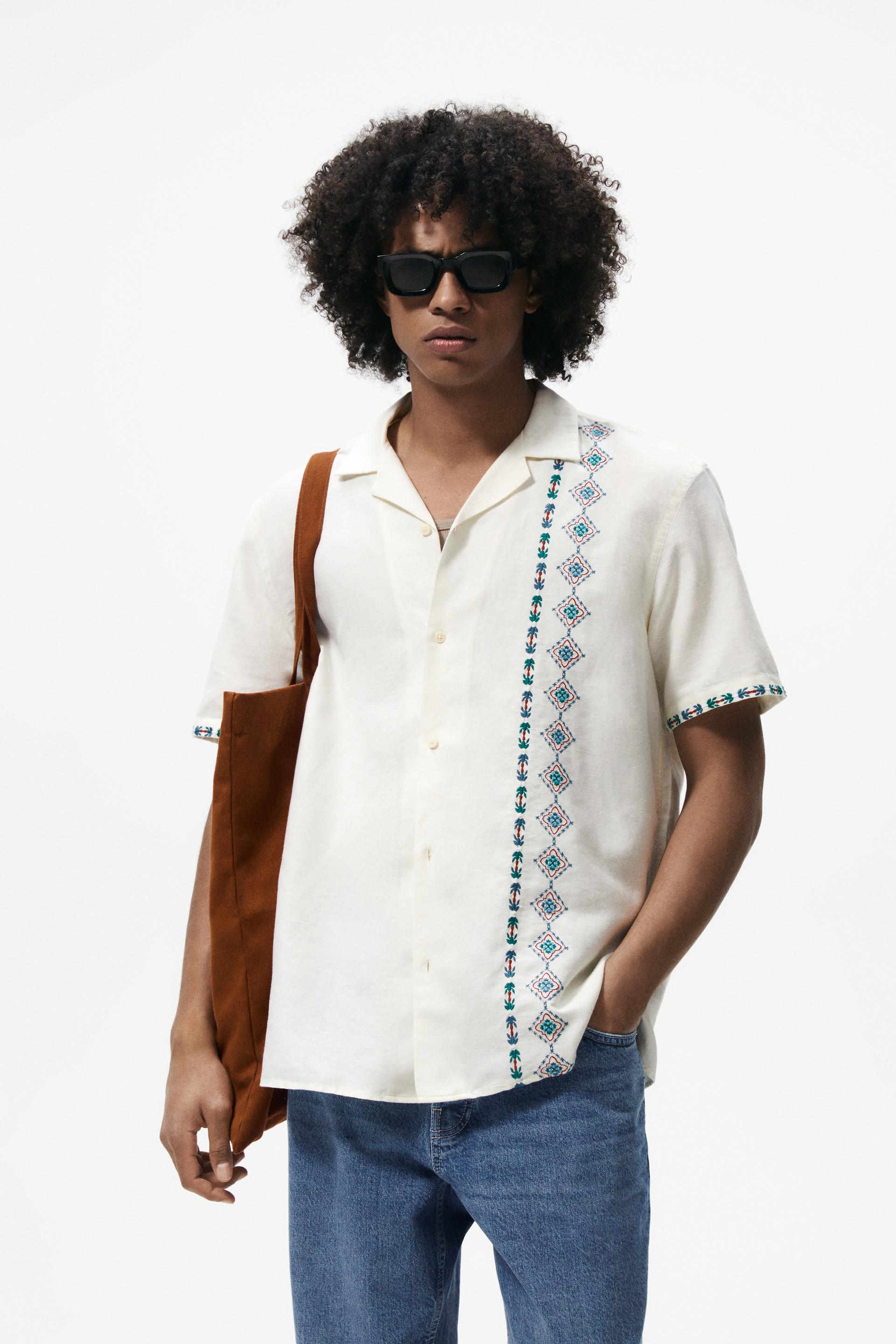 EMBROIDERED SHIRT - Ecru | ZARA United 