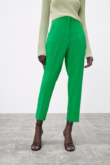 Pantalones verdes de mujer | Nueva Colección Online | ZARA Chile