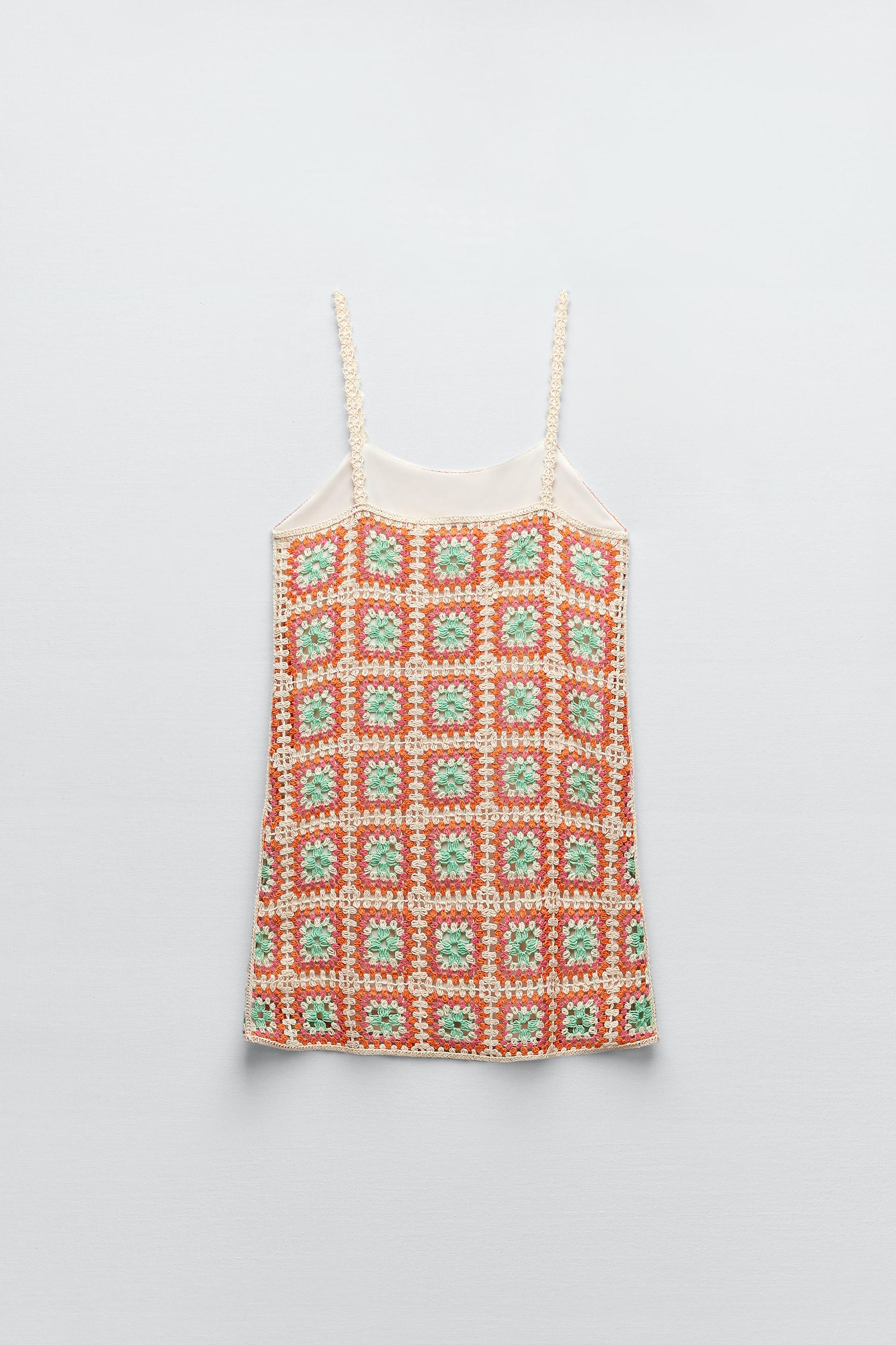 Crochet Dress Multicoloured Zara New Zealand Crochet Dress Multicoloured Zara New Zealand