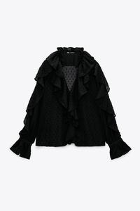 BLUSA VOLANTES - Fucsia | ZARA España