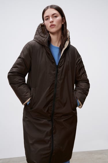 REVERSIBLE QUILTED COAT WITH WATER AND WIND PROTECTION