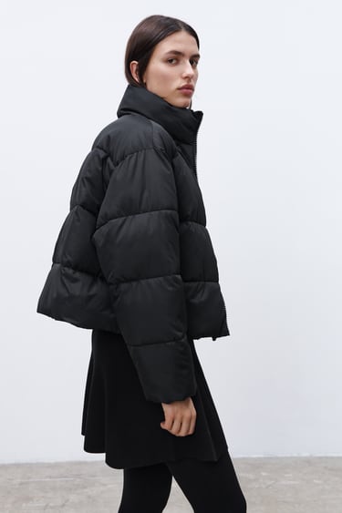 WATER AND WIND PROTECTION CROPPED PUFFER JACKET