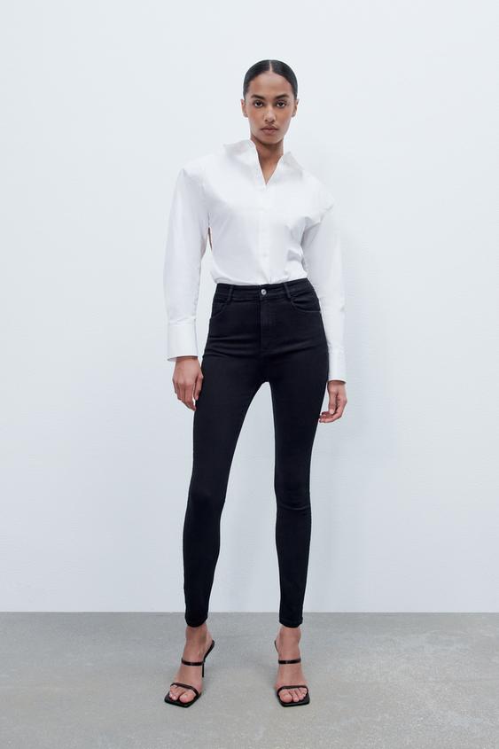 Z1975 HIGH RISE SLIM FLARED JEANS WITH RIPPED DETAILS - White | ZARA Turkey