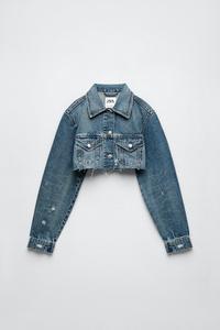 zara cropped denim jacket