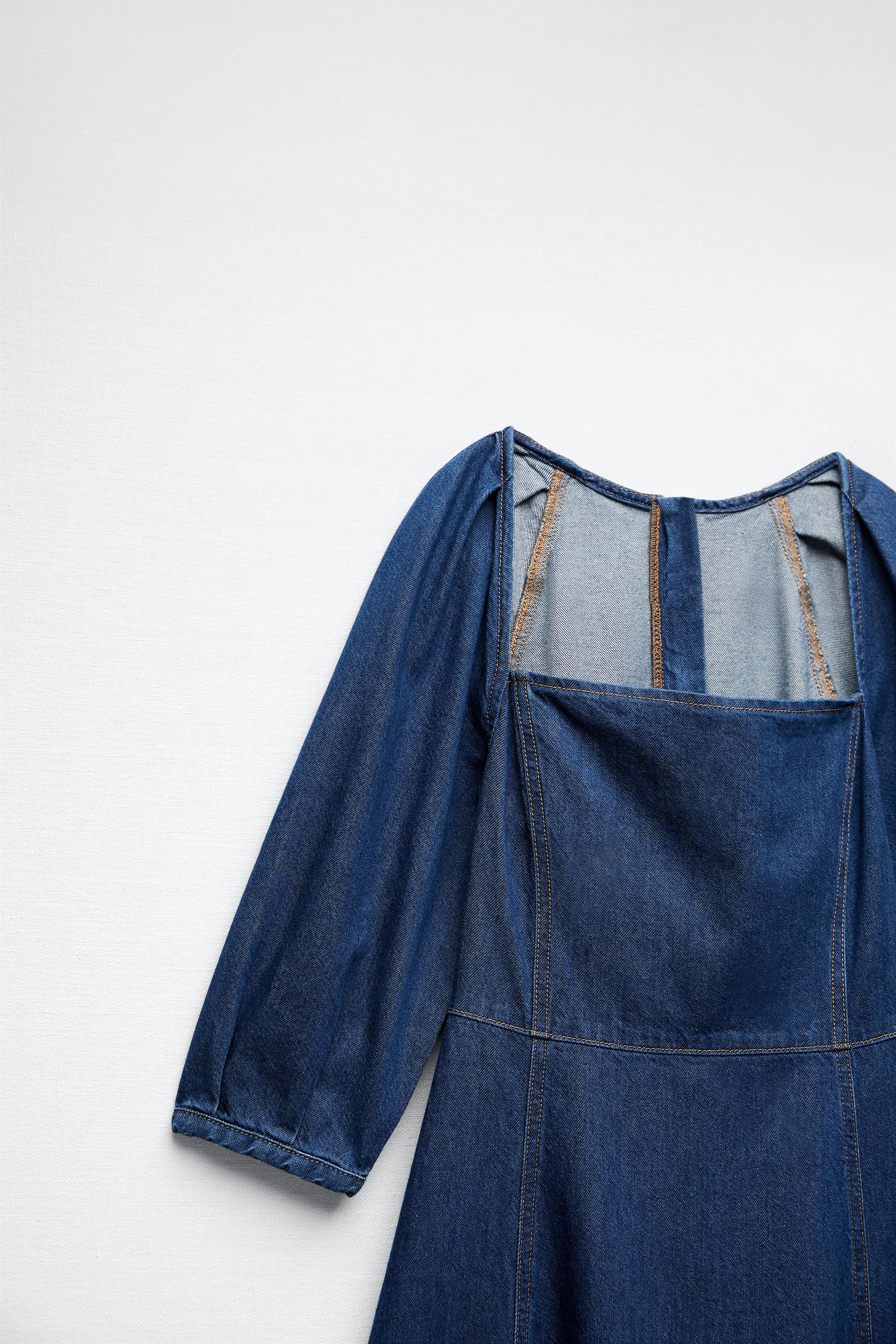 デニムワンピース ネイビーブルー Zara Japan 日本 デニムワンピース ネイビーブルー Zara Japan 日本