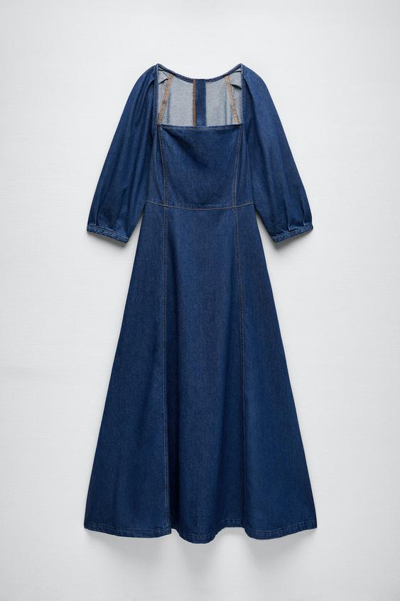 デニムワンピース ネイビーブルー Zara Japan 日本 デニムワンピース ネイビーブルー Zara Japan 日本