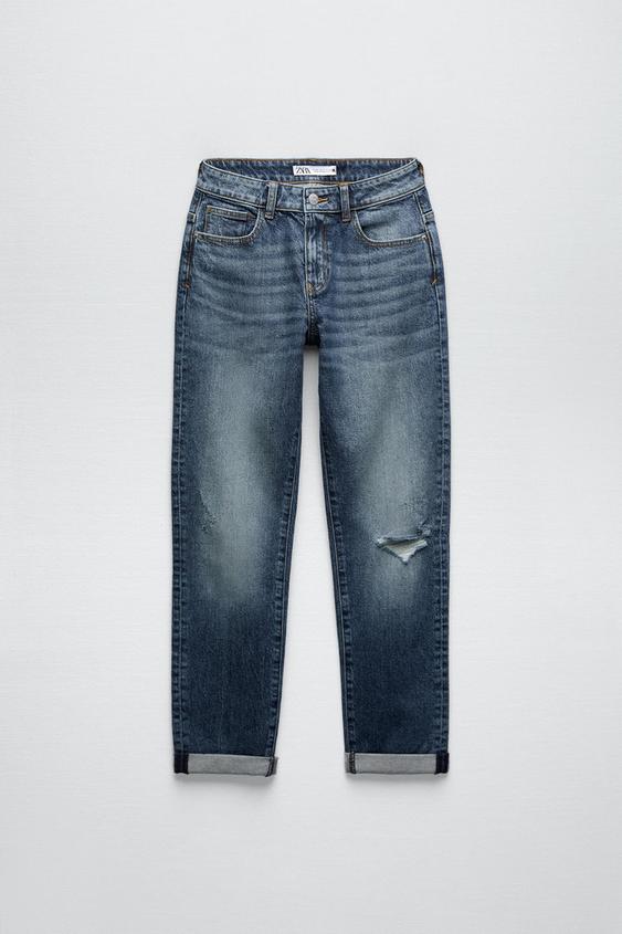 Z1975 RELAXED FIT RIPPED JEANS - Blue 