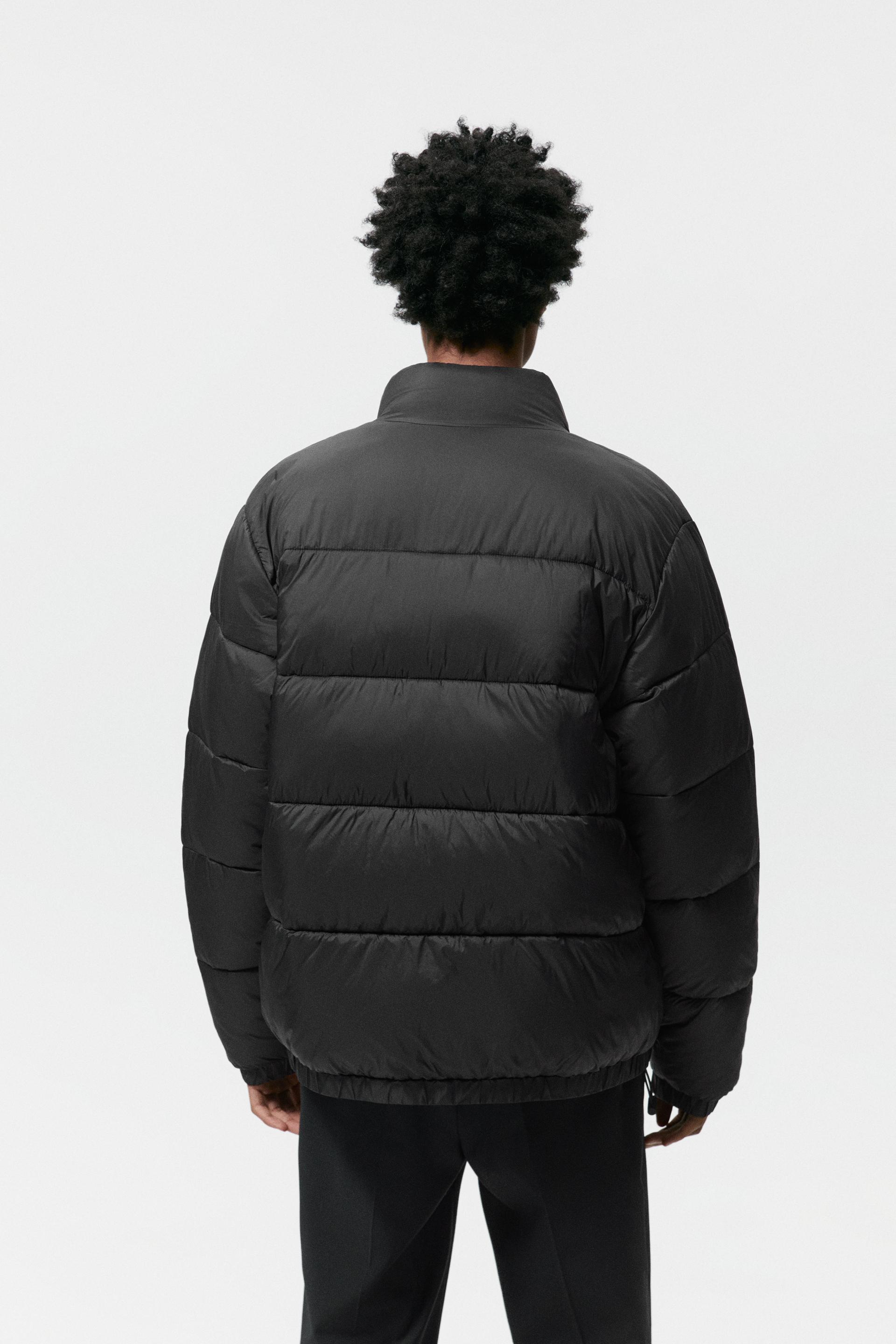 brown puffer jacket zara