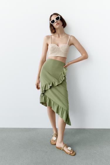 Faldas Verdes Faldas Mujer | ZARA España