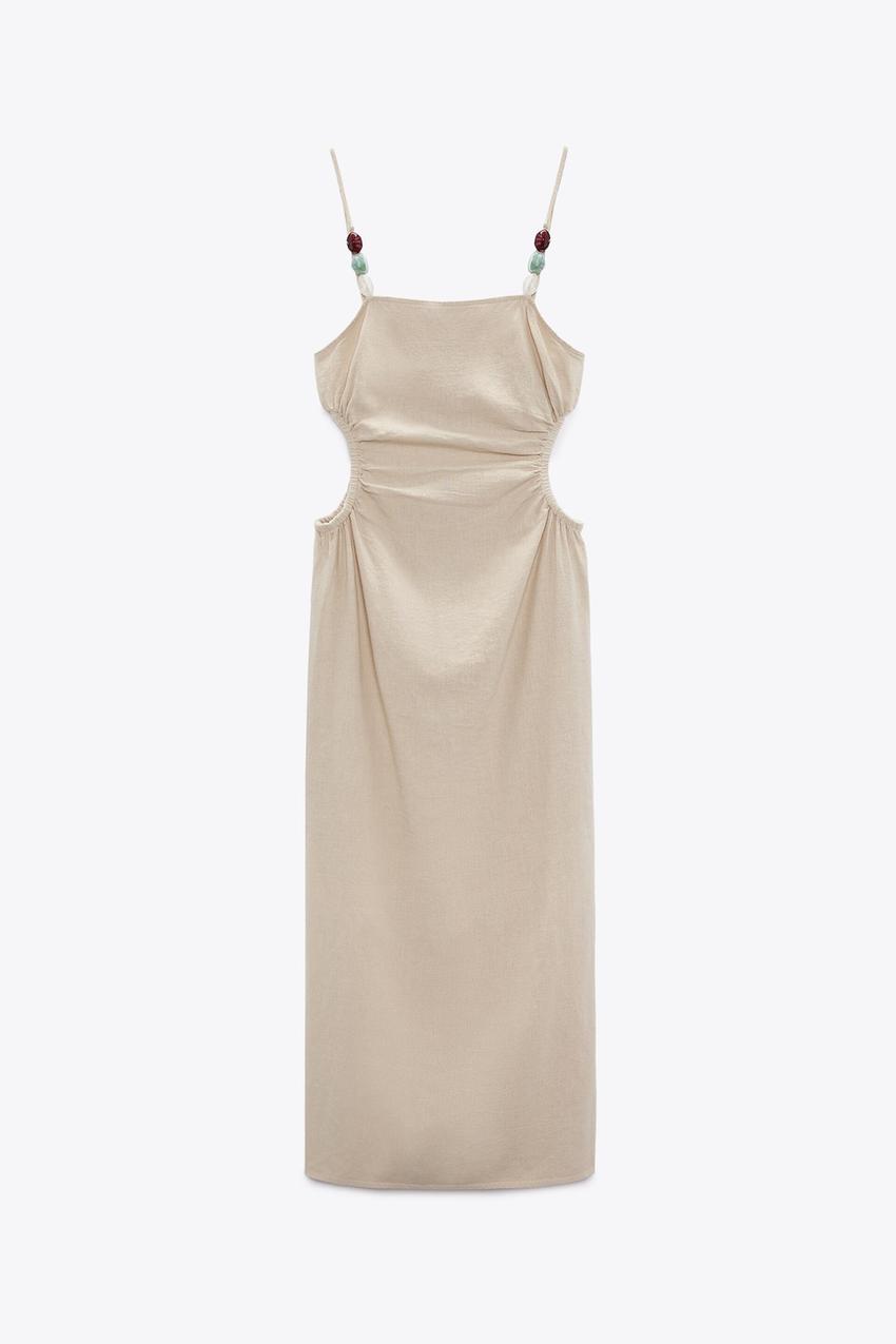 Imagen 2 de VESTIDO PIEDRAS CON LINO de Zara