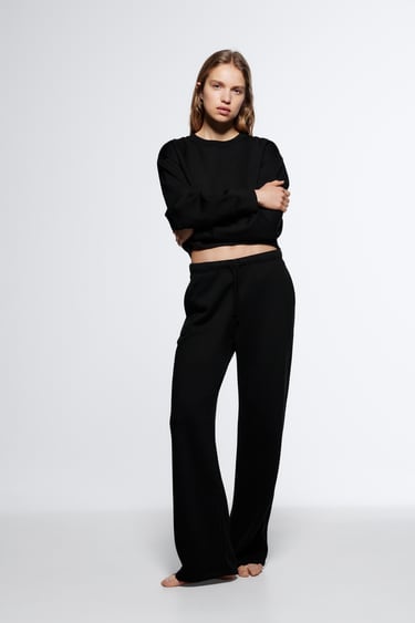 Image 0 of PLUSH JOGGING TROUSERS from Zara