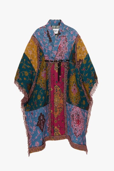 Image 0 of PATCHWORK PONCHO - LIMITED EDITION from Zara