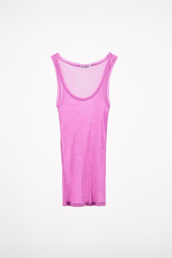 CAMISETA ALGODÓN - Rosa / Malva | ZARA Chile