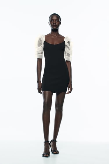 Image 0 of CONTRAST KNIT DRESS from Zara