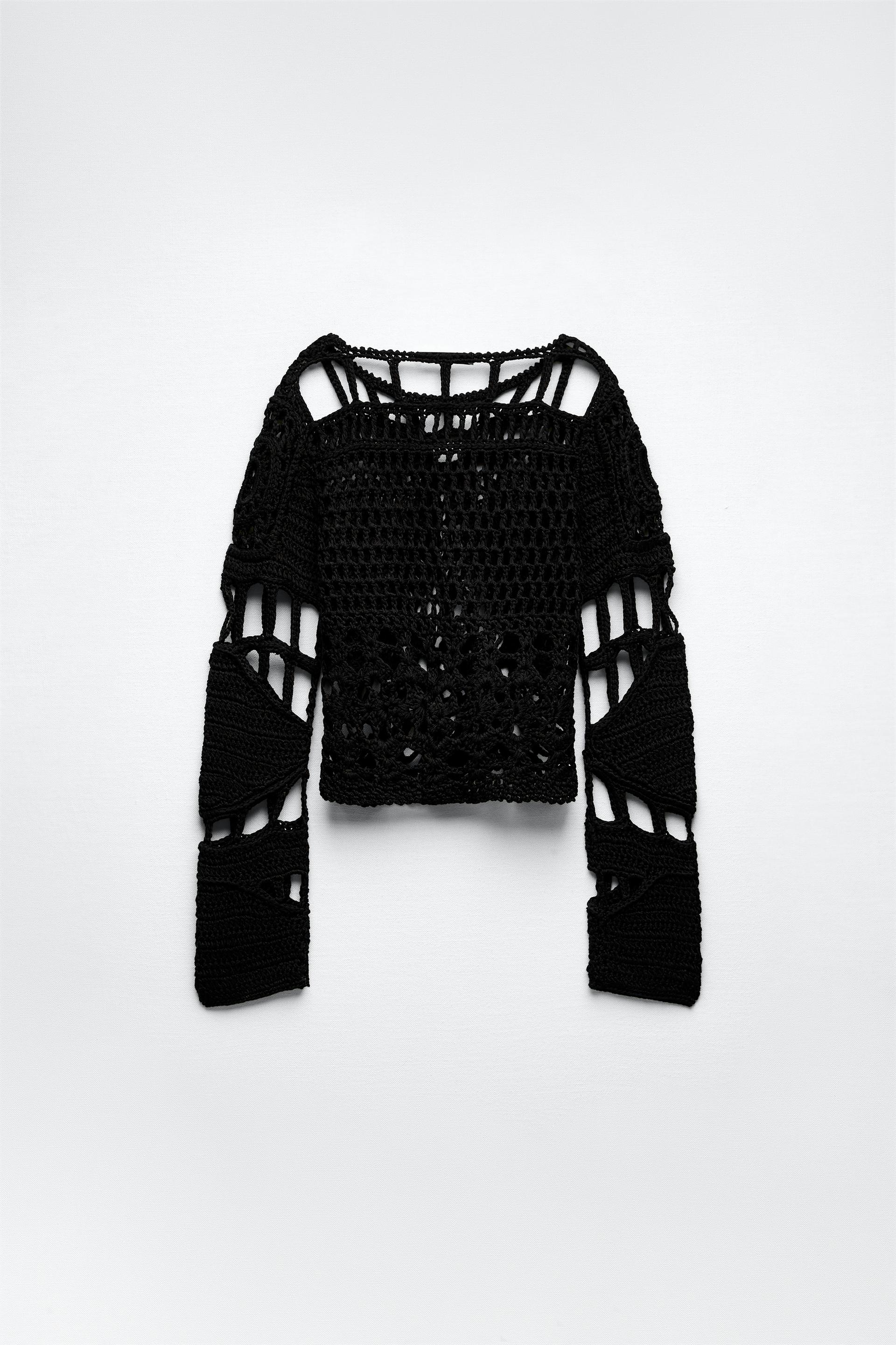 Zara CROCHET SWEATER - LIMITED EDITION 