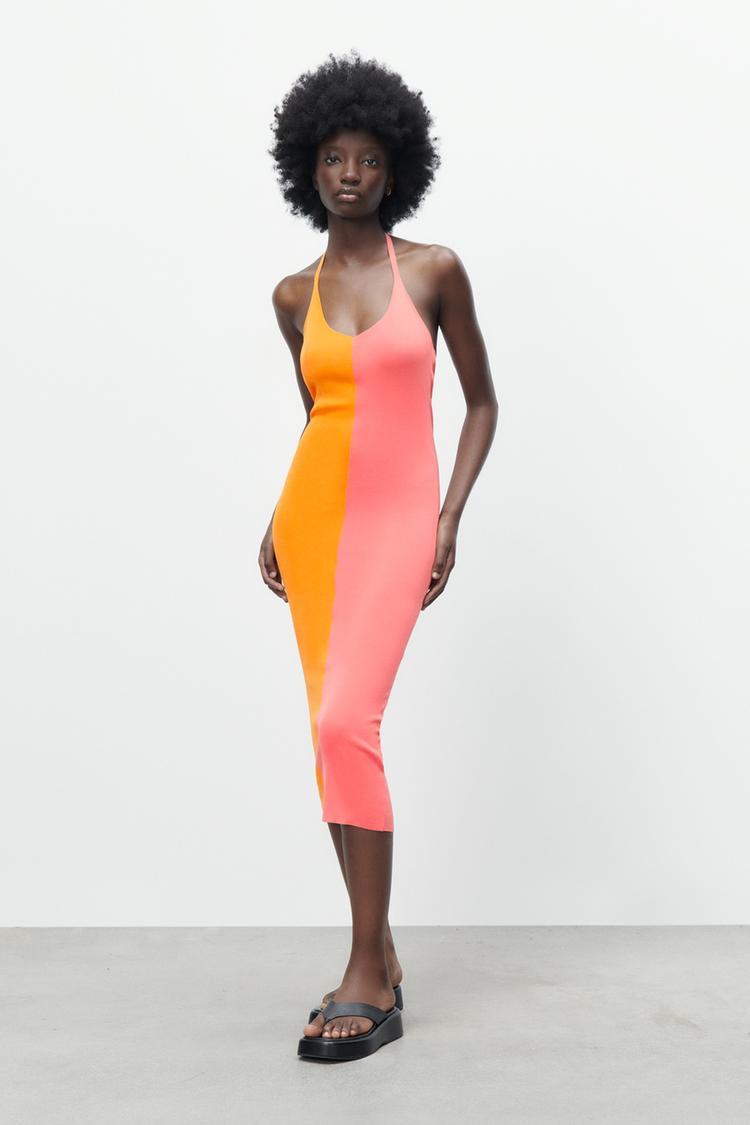 Image 0 of TIED KNIT DRESS from Zara