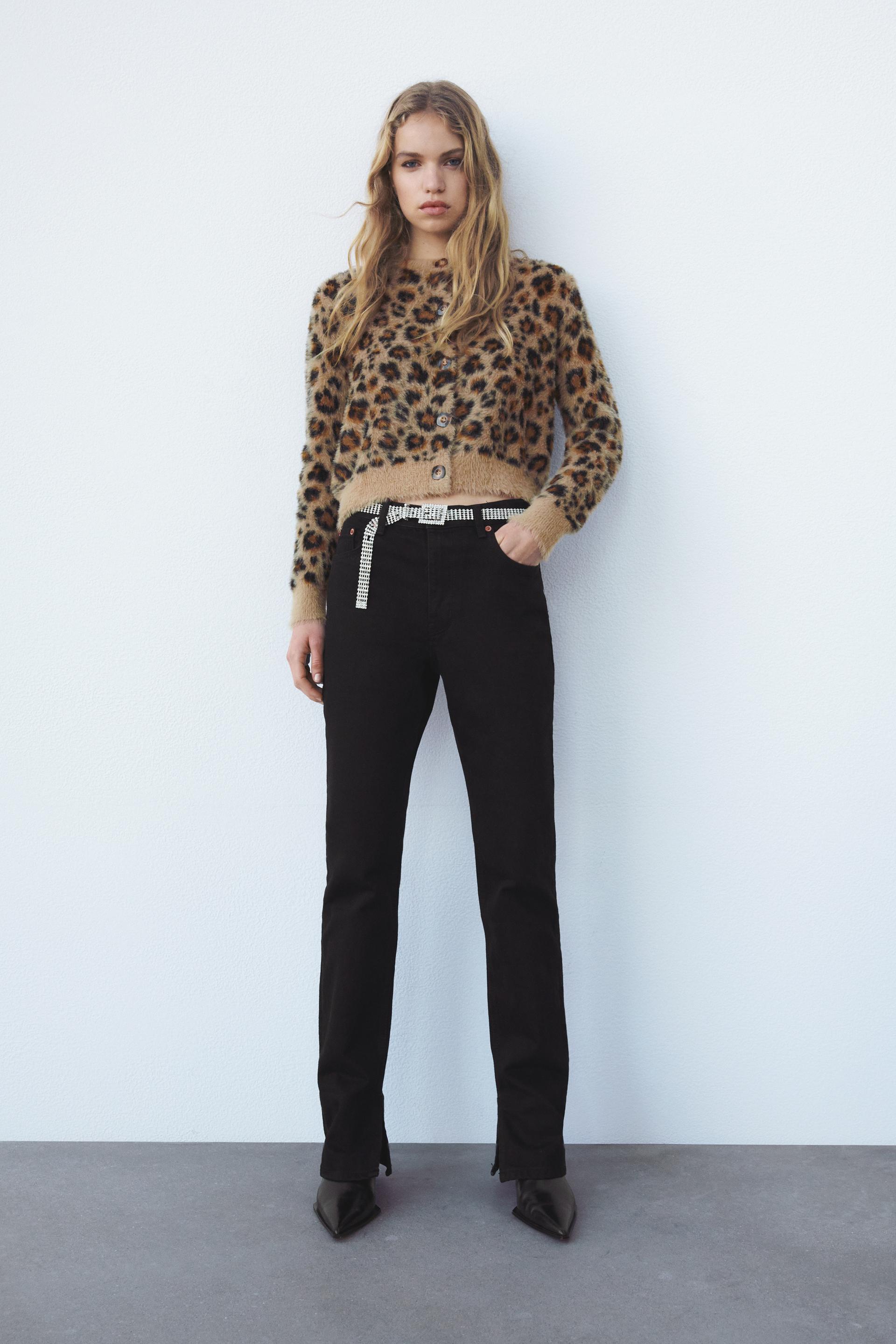 フェイクファー カーディガン 豹紋 Zara Japan 日本 フェイクファー カーディガン 豹紋 Zara Japan 日本