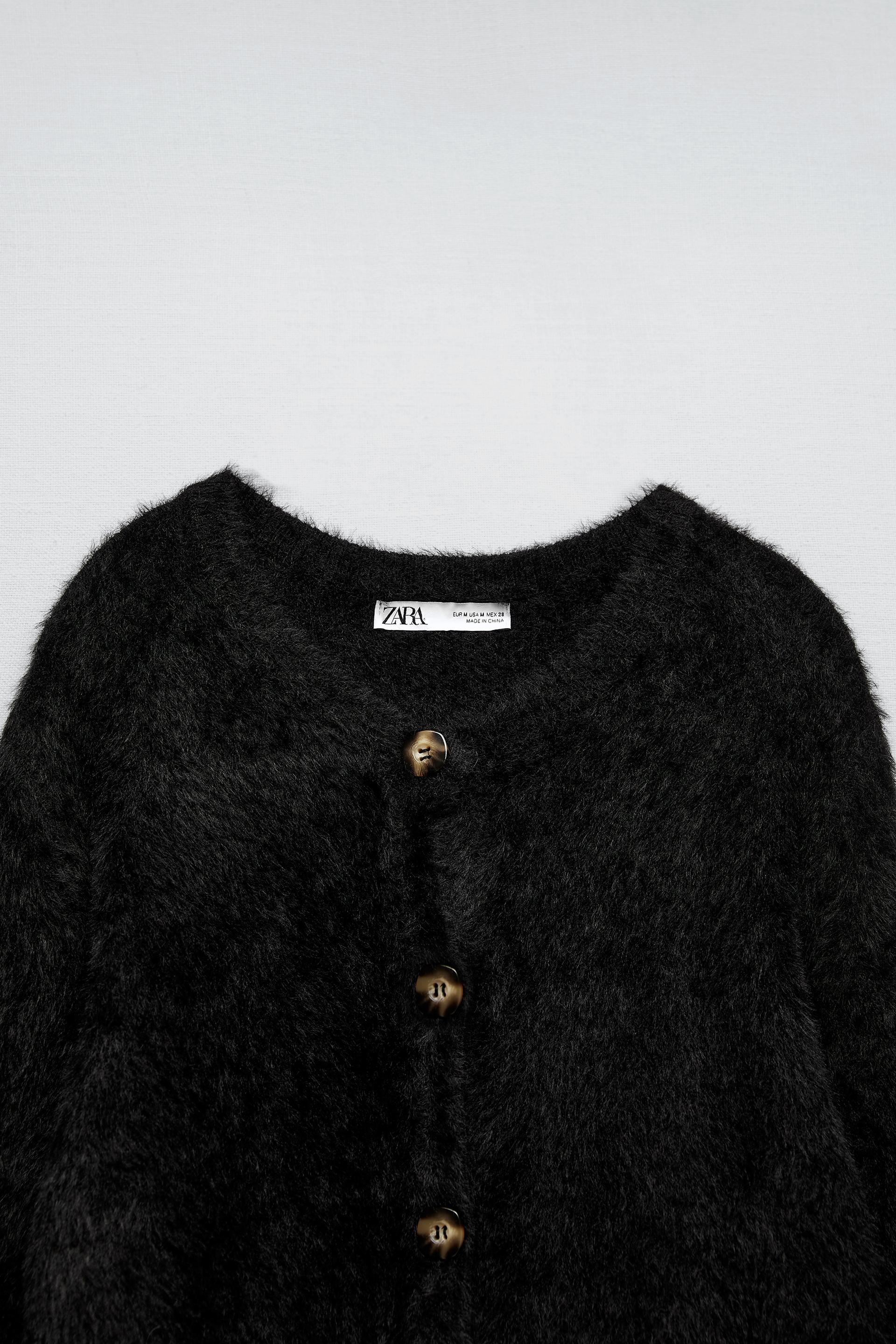 フェイクファー カーディガン 豹紋 Zara Japan 日本 フェイクファー カーディガン 豹紋 Zara Japan 日本