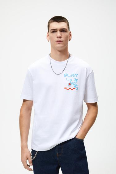 Men S White T Shirts Online Sale Zara United States