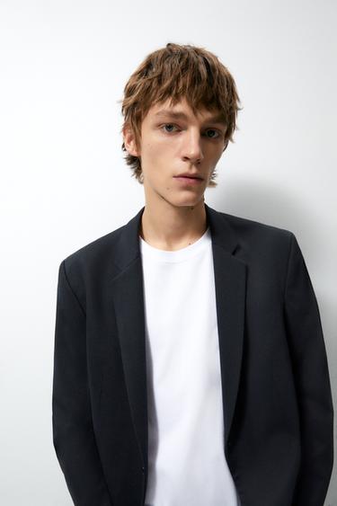 zara red blazer mens