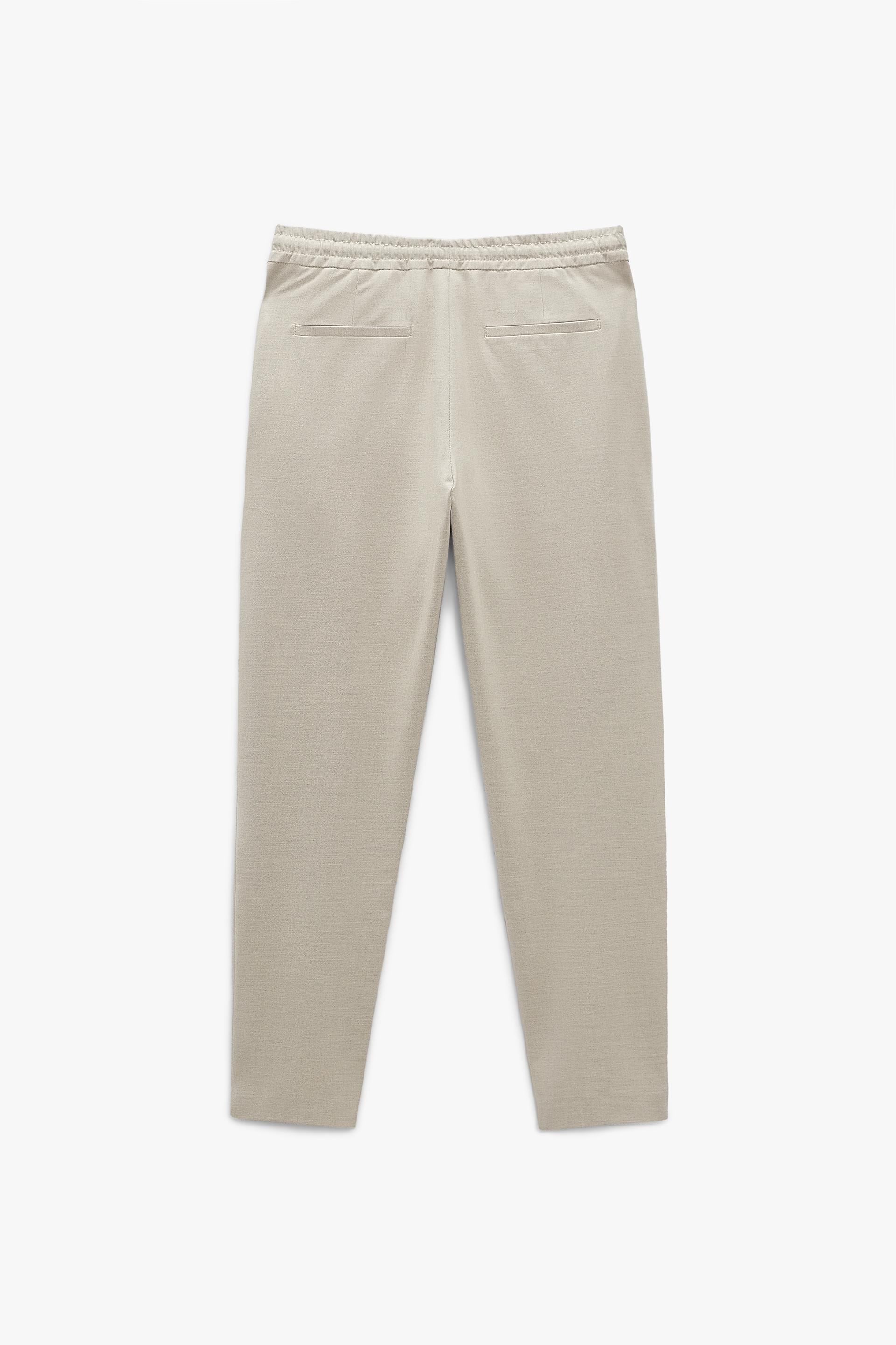 PLEATED JOGGER WAIST TROUSERS - Mid 