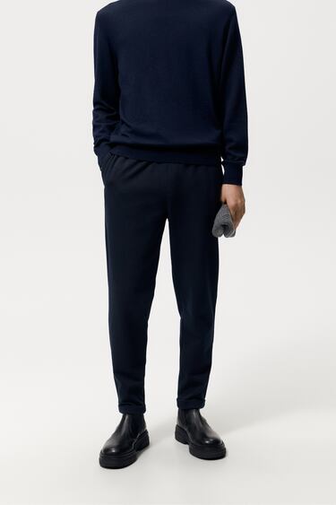 Image 0 of COMFORT FIT JOGGER WAIST TROUSERS from Zara