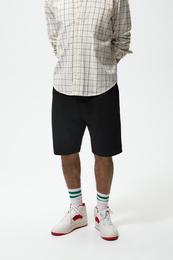 BASIC JOGGER BERMUDA SHORTS - Black 