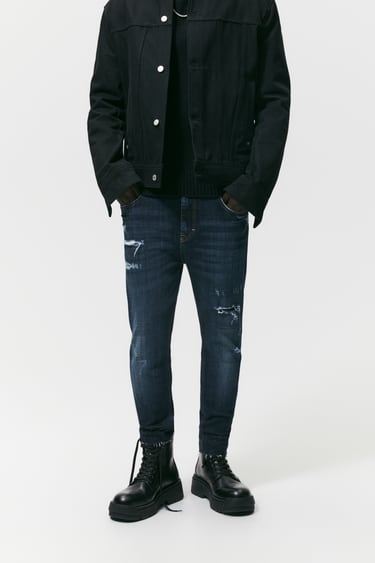 JEANS TAPERED 디스트로이드