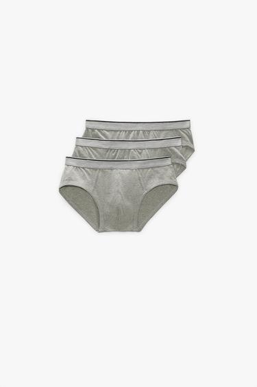 SLIP BÁSICO PACK 3 - Gris | ZARA España