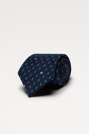 JACQUARD TIE WITH INSECTS