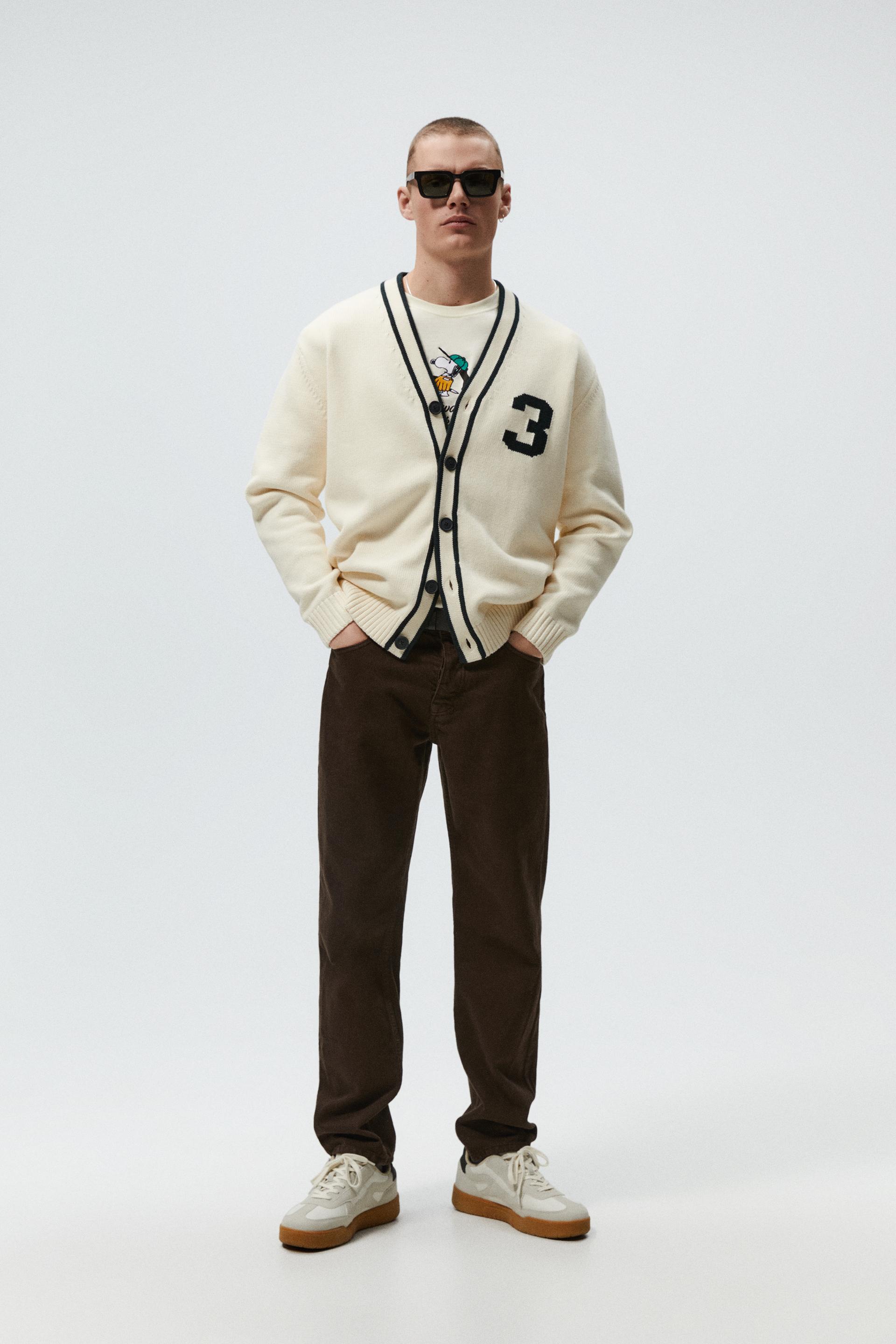 zara long jacquard cardigan