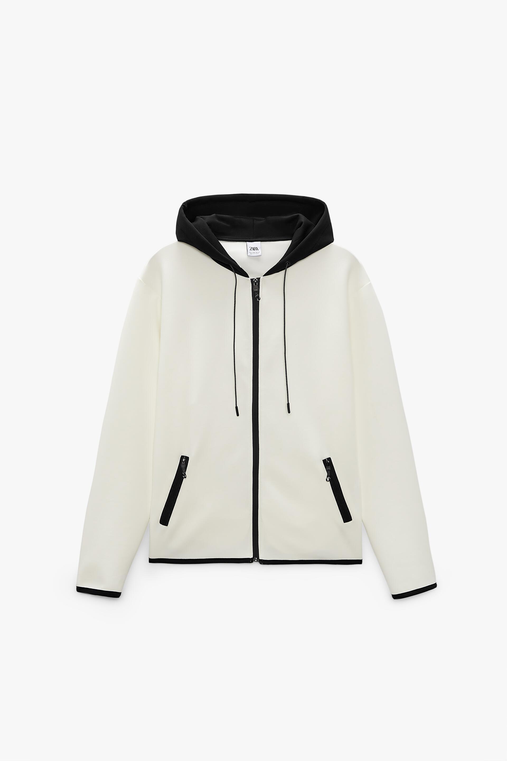 zara contrast sweatshirt