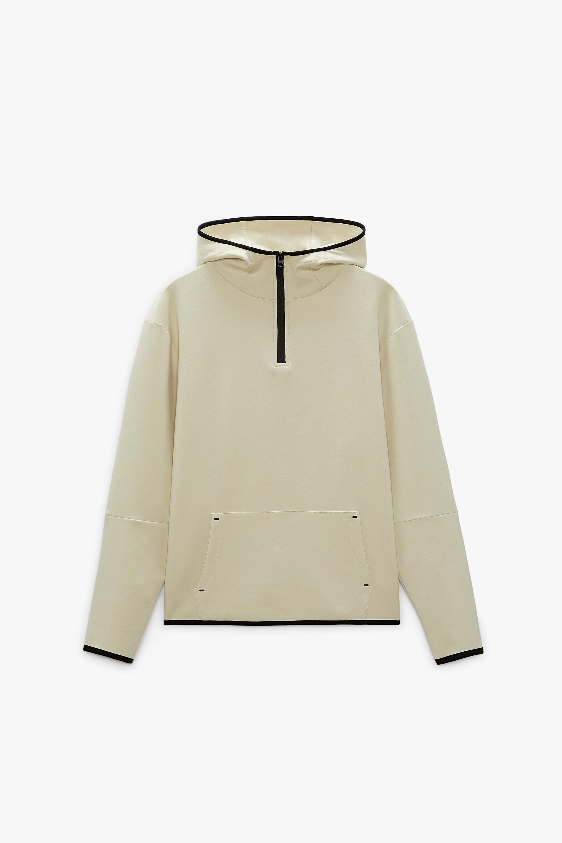 zara contrast sweatshirt