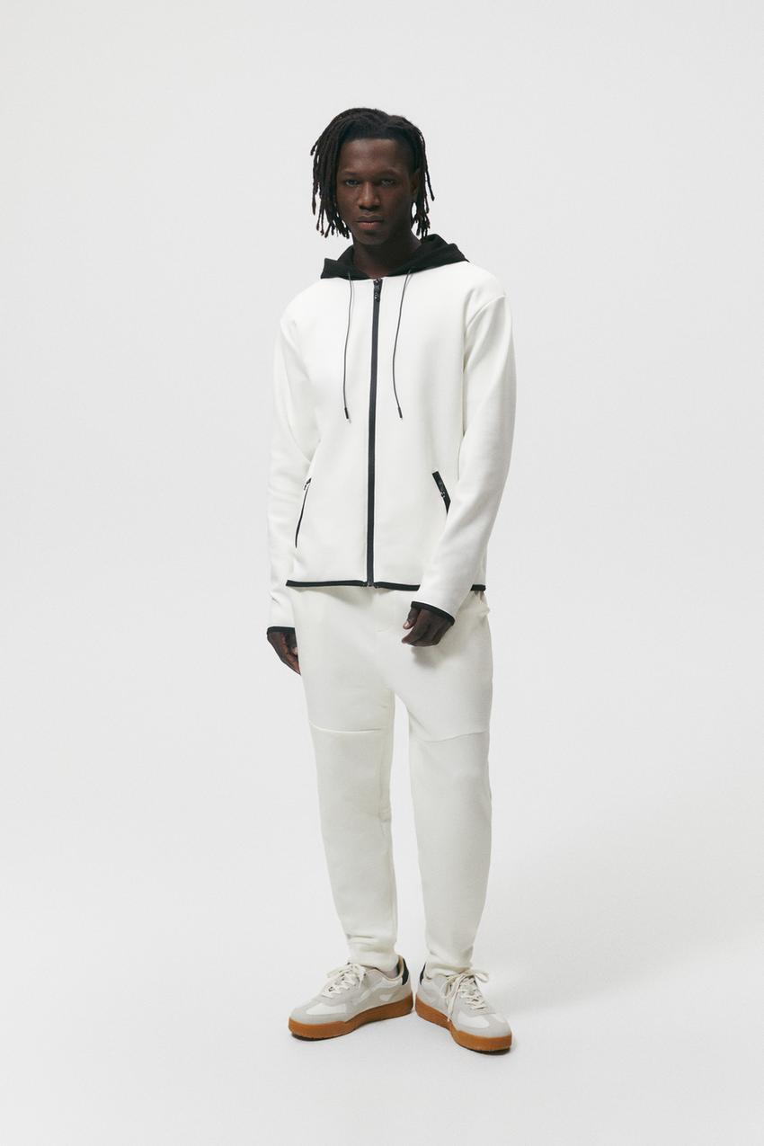 White zara joggers deals