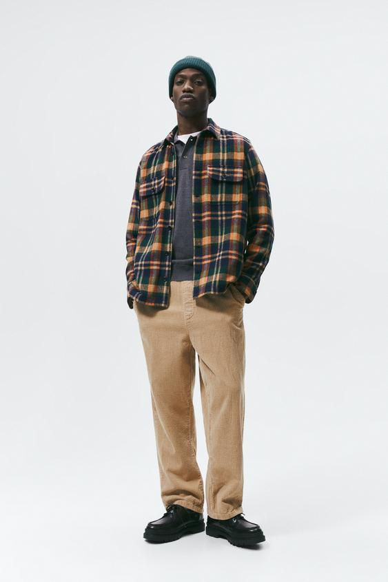 チェック シャツジャケット グリーン Zara Japan 日本 チェック シャツジャケット グリーン Zara Japan 日本