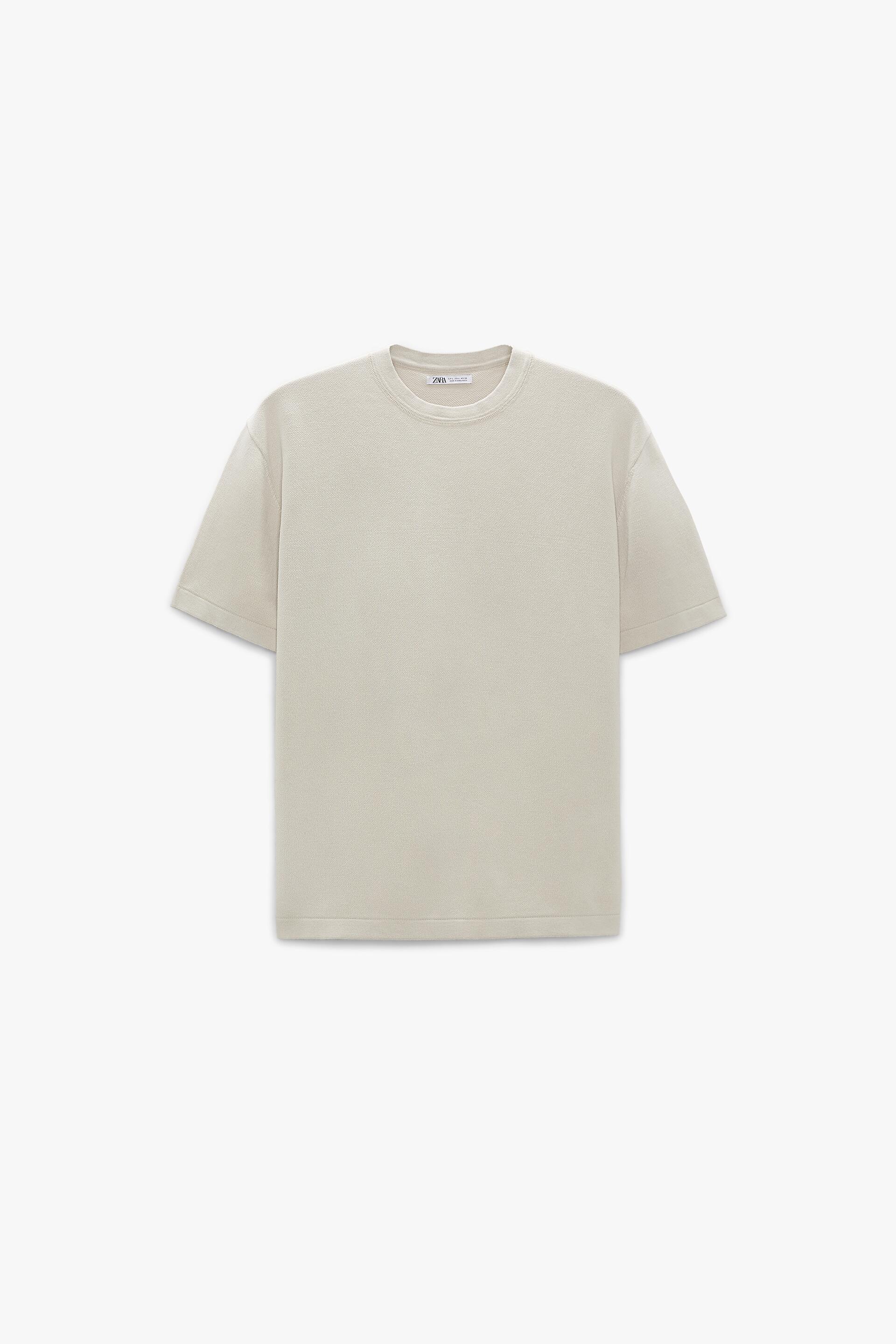 KNIT T-SHIRT - Gray | ZARA United States