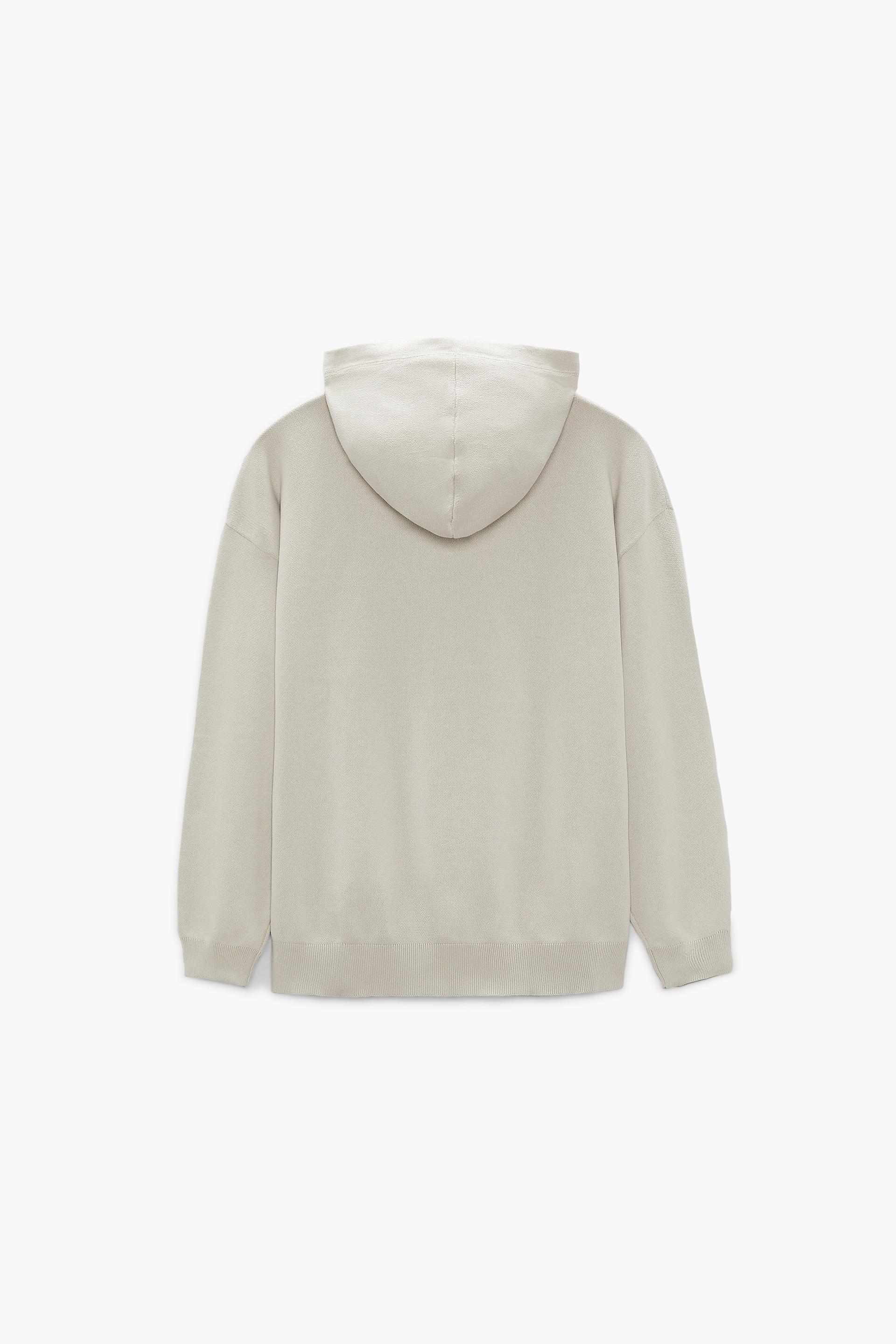 SUDADERA PUNTO CAPUCHA - Gris | ZARA España