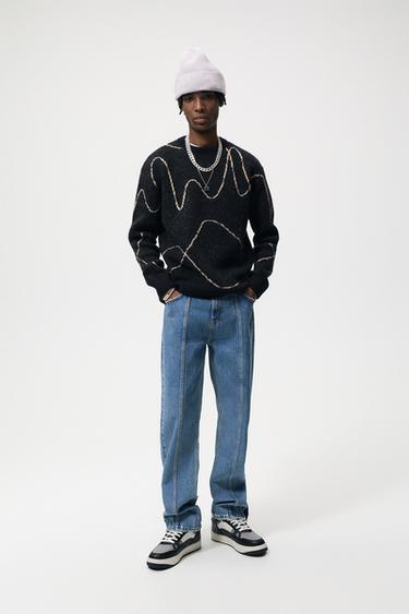 クルーネックニット メンズ Zara 日本