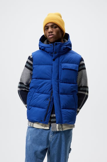QUILTED GILET WITH HOOD