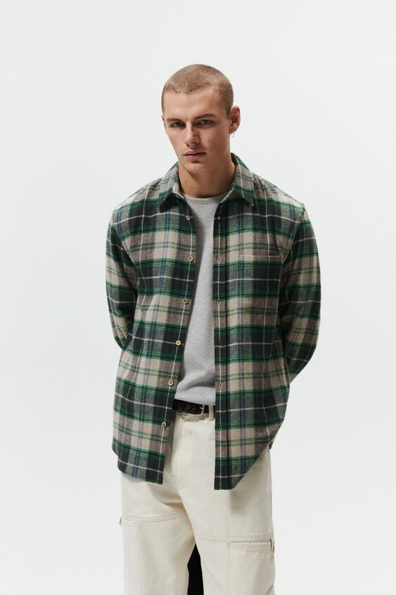 Image 1 of CHECK FLANNEL SHIRT from Zara