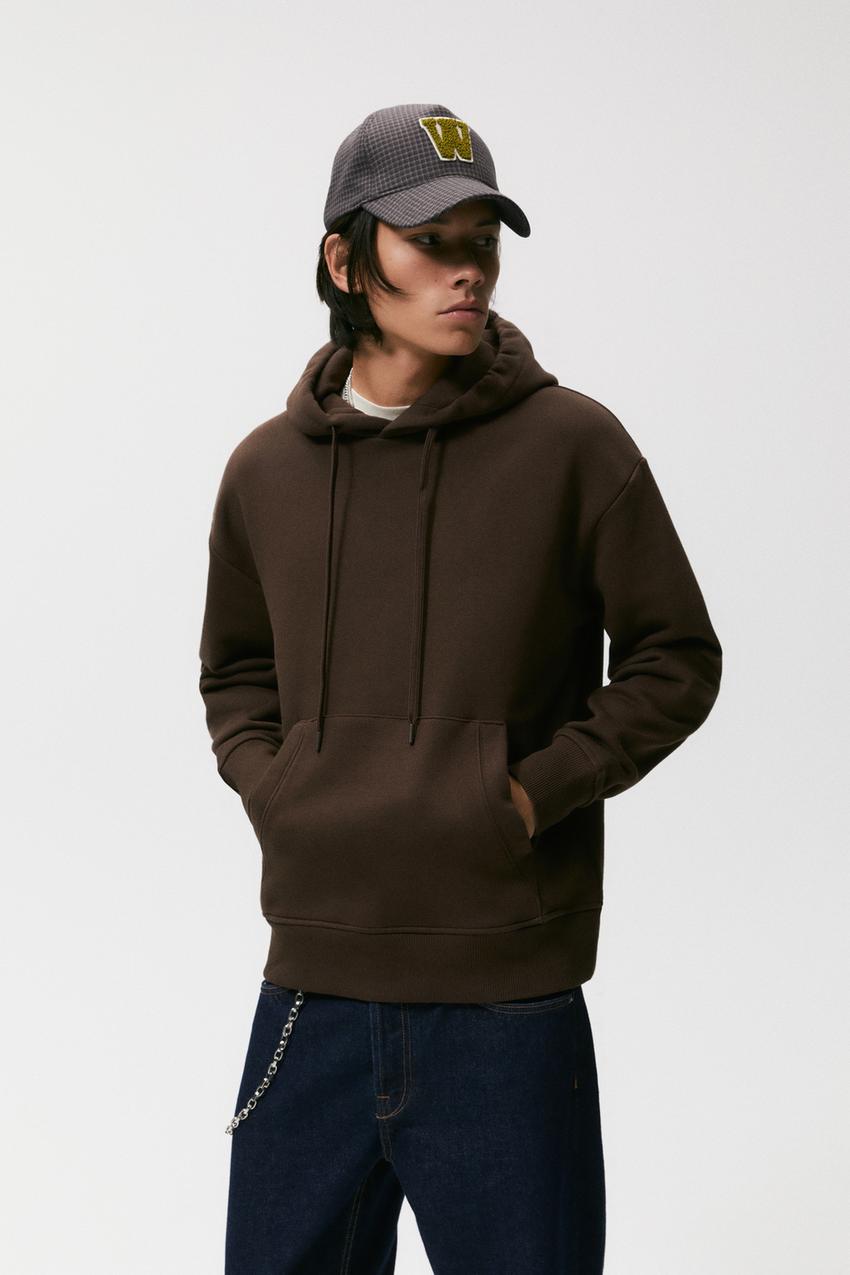 Brown hoodie sweatshirt best sale