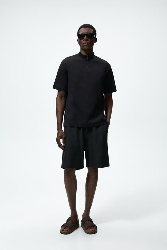 Zara mens high neck t shirt Clearance