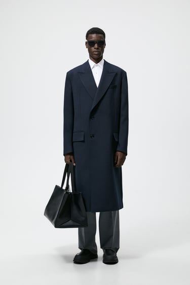 Zara Ireland, Mens Black Trench Coat Zara